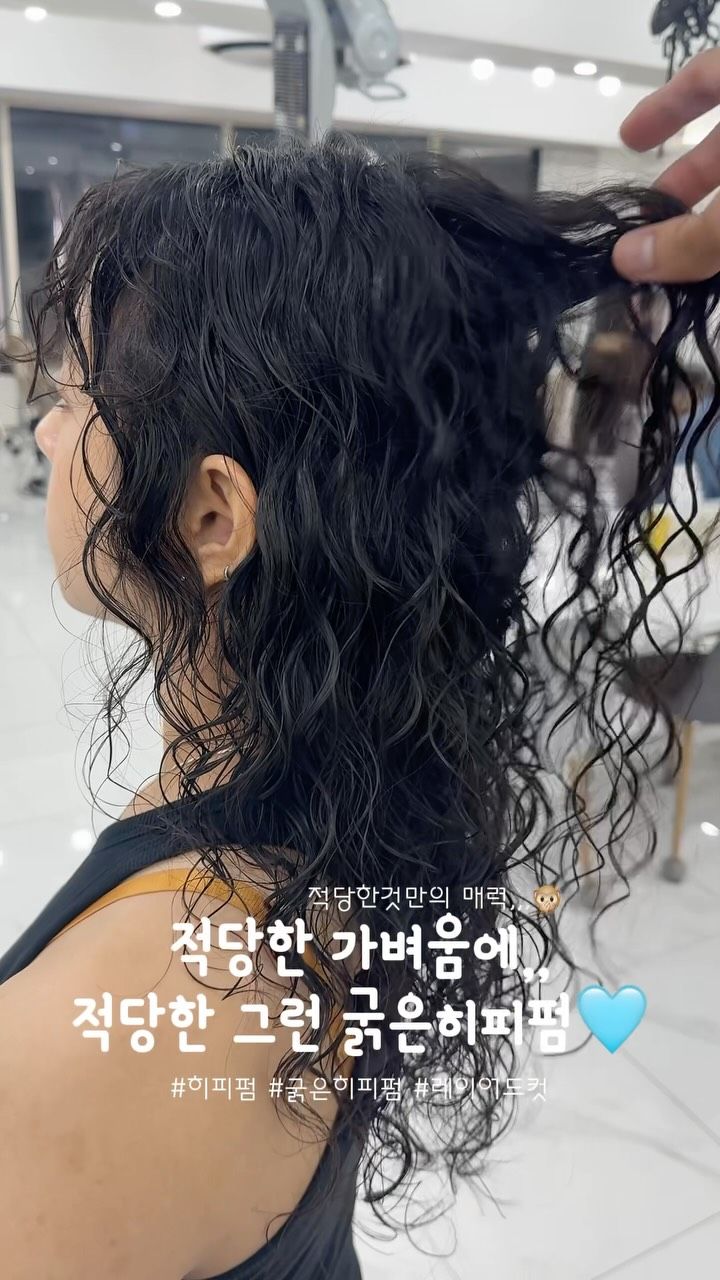 굵은히피펌